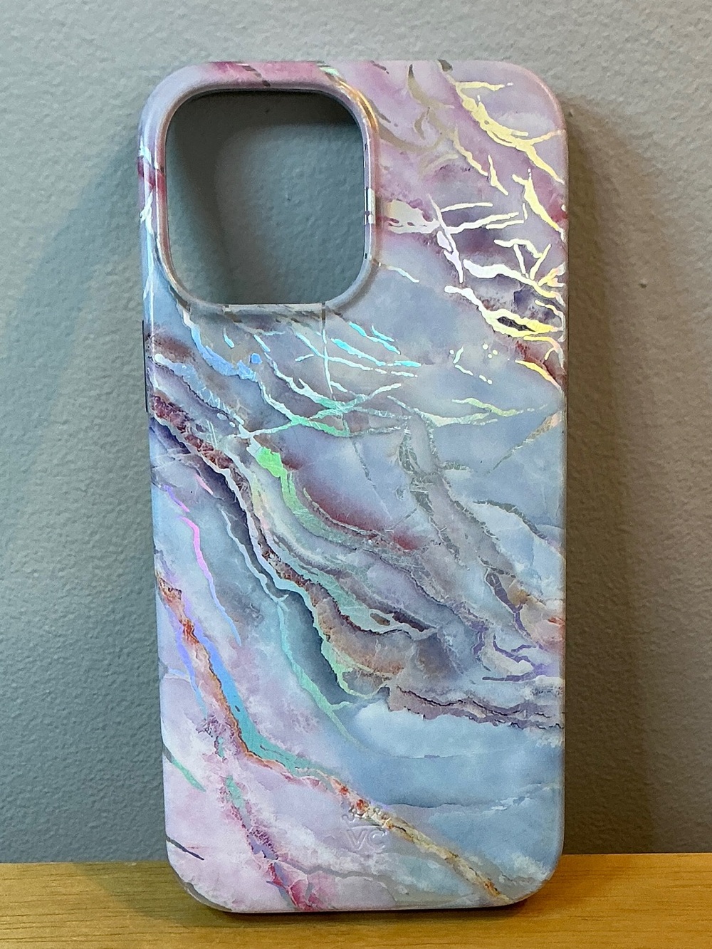 Velvet Caviar Lavender Marble Phone Case with Iridescent Veins for iPhone 13 Pro